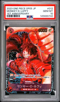 2023 ONE PIECE JAPANESE OP05-AWAKENING OF THE NEW ERA MONKEY D. LUFFY PSA 10 - Image 1