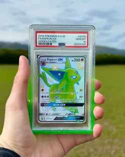 PSA 10 Espeon GX SV60/SV94 Pokemon Hidden Fates Holo Graded Card - Image 1