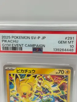 PSA 10 Pikachu 291/SV-P Promo Gym Event Campaign Japanese Pokemon Card 2025 - Image 3