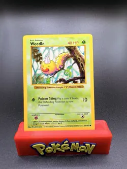 Weedle 69/102 - NM Near Mint Base Set Pokemon Card Shadowless - Image 1