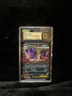 CGC PRISTINE 10 MEGA GENGAR EX POKEMON PHANTASMAL FLAMES 056/094 - Image 1