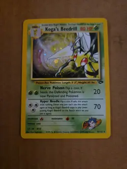 Pokemon TCG Koga's Beedrill 9/132 Gym Challenge Holo Rare Unlimited English *NM* - Image 1