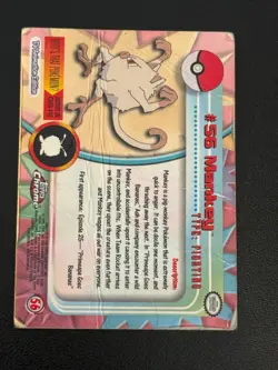 Mankey 56 HOLO Pokemon Topps Chrome DMG - Image 2