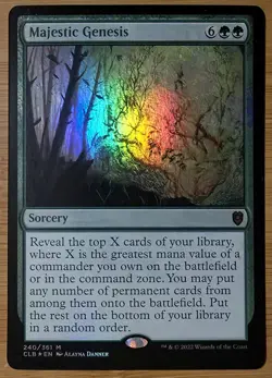 X 1 Majestic Genesis FOIL NM-M CLB 240 MTG Magic The Gathering - Image 1