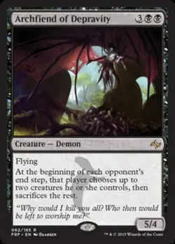 1 x Archfiend of Depravity - Fate Reforged - Moderate Play - MTG - Image 1