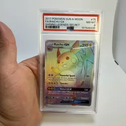 Pokemon Raichu GX Shining Legends Secret Rare #75 PSA 8 Mint - Image 1