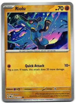 Riolu 050/131 - MASTER BALL Prismatic Evolutions Common Pokemon TCG - M/LP Card - Image 1