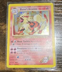Blaine's Arcanine 1/132 Gym Challenge Holo Rare English Unlimited MP Condition - Image 1