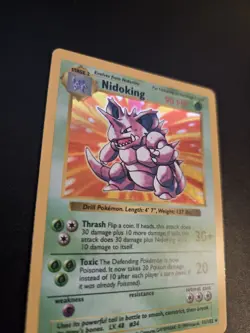 SHADOWLESS ✨💎💯 - Pokemon Nidoking 11/102 Base Set Holo Rare Vintage 1999 90HP - Image 2