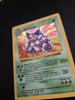 SHADOWLESS ✨💎💯 - Pokemon Nidoking 11/102 Base Set Holo Rare Vintage 1999 90HP - Image 3