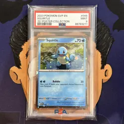 PSA 9 MINT 2023 151 Pokemon Poster Collection SQUIRTLE #048 Holo - Image 2