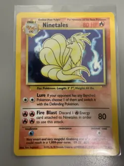 POKEMON TCG 1999 NINETAILS 12/102 BASE SET HOLO RARE - Image 1