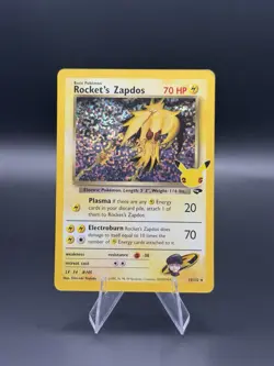 Rocket's Zapdos 15/132 Celebrations: Classic Collection Holo Rare NM Pokemon TCG - Image 1