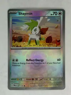 Pokemon Prismatic Evolutions Shaymin Masterball Reverse Holo 087/131 - Near Mint - Image 1