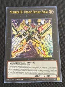 Yugioh! Number F0: Utopic Future Zexal (UR) DUAD-EN042 1st Edition Ultra Rare NM - Image 1