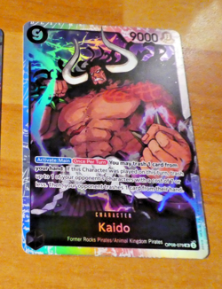 ONE PIECE ENGLISH CARD HOLO GAME CARTE CARTE KAIDO OP08-079 SR EN JCC MINT - Image 1