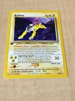 Raikou 22/64 Neo Revelation 1st First Edition Pokemon Card - Image 1
