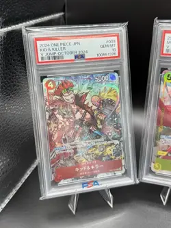 PSA10 One Piece Card Luffy Kid Law V Jump October 2024 set of 3 Promo Japanese - Image 2