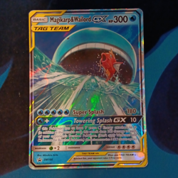 Pokemon TCG Magikarp & Wailord GX TAG TEAM Promo Full Art Holo SM166 300 HP - Image 1