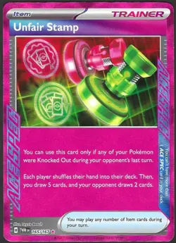 Pokemon TCG Unfair Stamp 165/167 TWM Ace Spec NM | NEAR MINT - Image 1