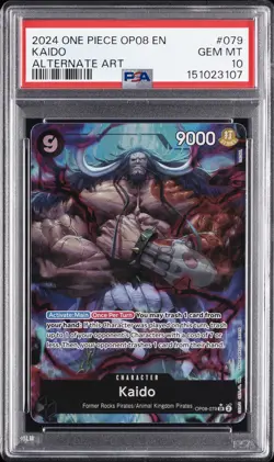 2024 ONE PIECE OP08-TWO LEGENDS ALTERNATE ART #079 KAIDO PSA 10 - Image 1