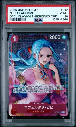 2025 ONE PIECE JAPANESE PROMOS #012 NEFELTARI VIVI PSA 10 - Image 1