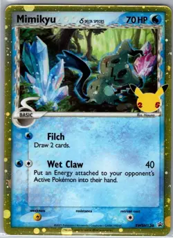 Mimikyu (Delta Species) SWSH136 Holo Sword & Shield Promo - Pokemon Card - NM - Image 1