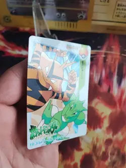 Pokemon Karte Card Scyther Electabuzz #19 Carddass Vending Anime japanese Exc+ - Image 3