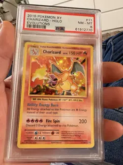 2016 Pokemon XY Charizard Holo Evolutions PSA 8 – Rare Trading Card - Image 1
