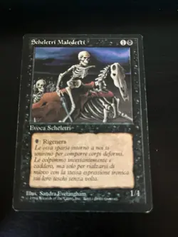 MTG DRUDGE SKELETONS EXC SCHELETRI MALEDETTI FBB 1 EDIZIONE MAGIC BLACK BORDER - Image 1
