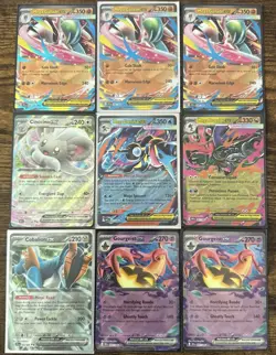 Lot of 9 Double Rare Pokemon ex - Pokemon TCG: Mega Evolution - Chaos Rising NM - Image 1