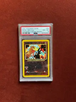 Pokemon Entei Movie 3 Reverse Holo Rare Black Star Promo #34 PSA 8 Near Mint - Image 1