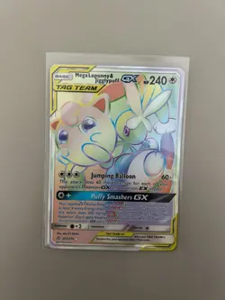 Pokemon Mega Lopunny & Jigglypuff TCG Card 261/236 Tag Team GX Cosmic Eclipse - Image 1