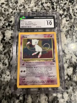 CGC 10 GEM MINT - SWIRL!!! - Mew Black Star Promo #9 Holo Pokemon League 2000 - Image 2