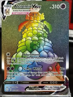 Alcremie VMAX 073/072 Shining Fates Full Art Rainbow Rare Holo Pokemon TCG NM - Image 1