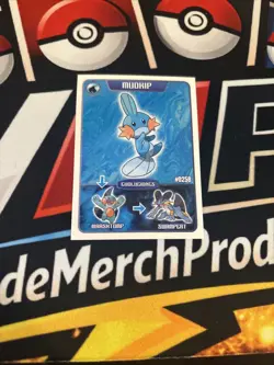 Rare POKEMON EVOLUTIONS STICKER Mudkip - Marshtomp - Swampeat- FULL ART - Image 1