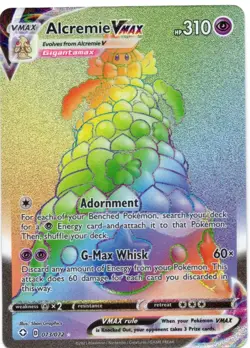 Pokemon TCG Alcremie VMAX Shining Fates 073/072 Rainbow Secret Rare NM - Image 1