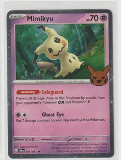 MIMIKYU 037/091 RARE PALDEAN FATES POKEMON NM/M - Image 1