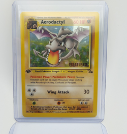Pokemon TCG Aerodactyl 1/62 Fossil Prerelease Promo Holo EN 1999 - Image 1