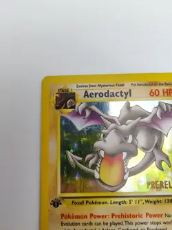 Pokemon TCG Aerodactyl 1/62 Fossil Prerelease Promo Holo EN 1999 - Image 5