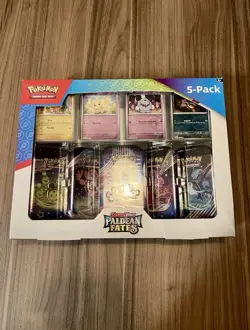 2024 POKEMON TCG S&V PALDEAN FATES 5-PACK MINI TINS SET COSTCO CANADA SEALED - Image 2