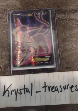 Pokemon TCG Espeon EX Full Art 117/122 Breakpoint Rare Card Textured Holo Foil - Image 1