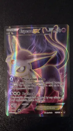 Pokemon TCG Espeon EX Full Art 117/122 Breakpoint Rare Card Textured Holo Foil - Image 2