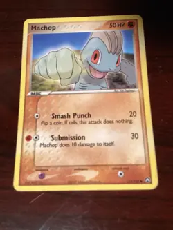Pokemon EX Power Keepers Common Card - Machop 53/108 - Image 1