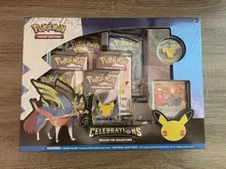 Pokemon TCG 25th Celebrations Deluxe Pin Collection Zacian LV. X Sealed - Image 1