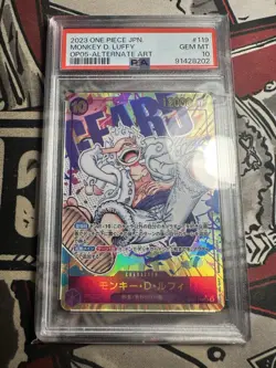ONE PIECE MONKEY D. LUFFY 2023 OP05-AWAKENING OF THE NEW ERA #119 ALT ART PSA 10 - Image 1