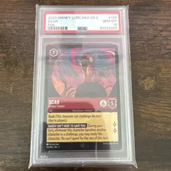 2023 Disney Lorcana Scar Legendary 125/204 ColdFoil Rise of the Floodborn PSA 10 - Image 1
