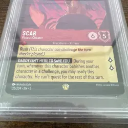 2023 Disney Lorcana Scar Legendary 125/204 ColdFoil Rise of the Floodborn PSA 10 - Image 4