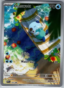 Oshawott 105/086 SV: White Flare - Pokemon Card - NM - Image 1