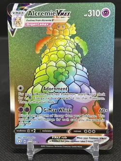 Alcremie VMAX 73/72 - Rainbow Secret Holo Rare Shining Fates NM Pokemon TCG 128 - Image 1